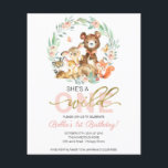 Lámina Presupuesto es una invitación salvaje de un primer<br><div class="desc">Animados animales de bosque, es una invitación salvaje de un primer cumpleaños, fácil de personalizar con tus detalles. Compruebe que la colección contiene elementos coincidentes. PERSONALIZACIÓN: Si necesita personalización del diseño, póngase en contacto conmigo por chat; si necesita información sobre su pedido, opciones de envío, etc., póngase en contacto directamente...</div>