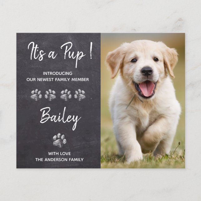 Lámina Presupuesto es una nueva Invitación de perro de ca (Anverso)