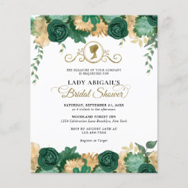 Lámina PRESUPUESTO Esmeralda Floral Victoriana Ducha de N