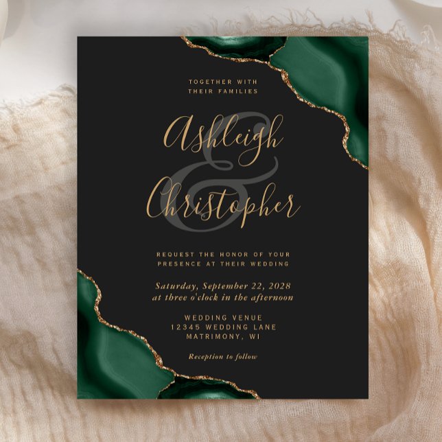 Lámina Presupuesto Esmeralda Verde Ágata Esquinera Boda O (Subido por el creador)