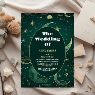 Lámina Presupuesto Esmeralda Verde Dorado Celestial Boda