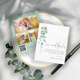 Lámina PRESUPUESTO Eucalyptus 3 foto QR Boda Gracias