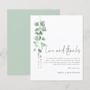 Lámina PRESUPUESTO Eucalyptus Boda Amor Gracias Gracias
