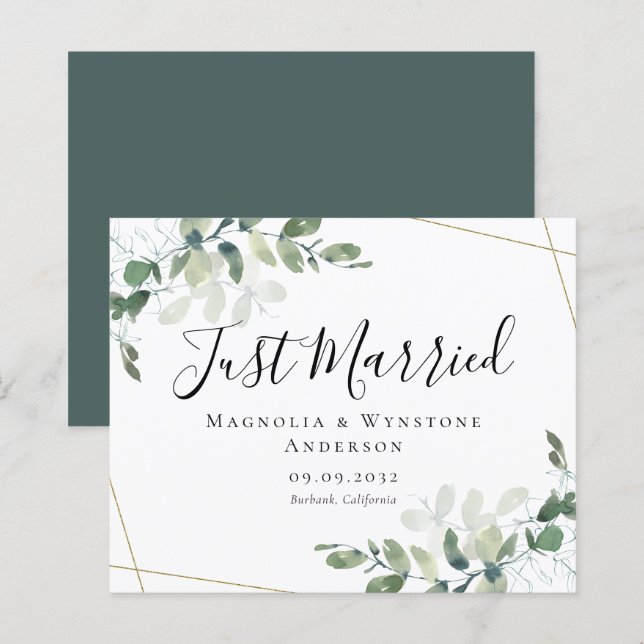 Lámina PRESUPUESTO Eucalyptus Boda Invitación (Anverso / Reverso)