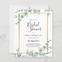 PRESUPUESTO Eucalyptus BRIDAL SHOWER ORO CÓDIGO QR