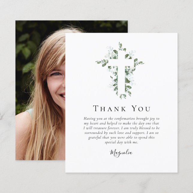 Lámina PRESUPUESTO Eucalyptus Cross | Confirmación Gracia (Anverso / Reverso)