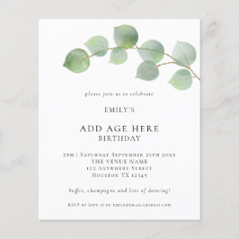 Lámina Presupuesto Eucalyptus Cualquier Invitación a Fies