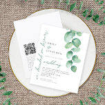 Lámina Presupuesto Eucalyptus Decidido Invitación a Boda<br><div class="desc">Hay dos opciones de papel entre las que elegir para este tamaño (4, 5 x 5, 6") en el rango de presupuesto. Para este producto, recomendaría el semi-brillo que es una tarjeta de 110 gsm, similar en grosor a una postal. La opción Satin es un papel mucho más delgado 80gsm....</div>