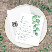 Presupuesto Eucalyptus Decidido Invitación a Boda