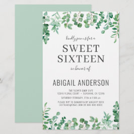 Lámina Presupuesto Eucalyptus Dulce Invitación Dieciséis