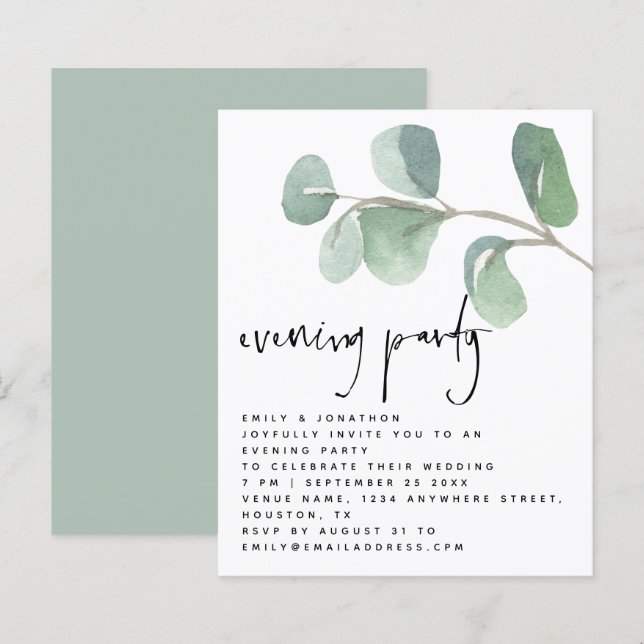 Lámina PRESUPUESTO Eucalyptus Fiesta Boda (Anverso / Reverso)