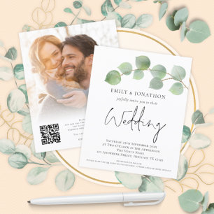 Lámina PRESUPUESTO Eucalyptus Foto Código QR Invitación d