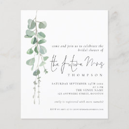 Lámina Presupuesto Eucalyptus Futuro Invitación de la Sra