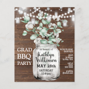 Lámina PRESUPUESTO Eucalyptus Graduación BBQ Party Invita