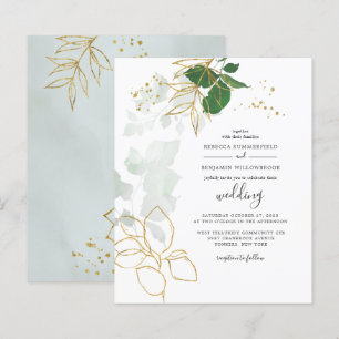 Lámina Presupuesto Eucalyptus Greenery Gold Deja Geométri