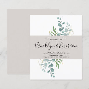 Lámina PRESUPUESTO Eucalyptus Invitación a la Boda Casual