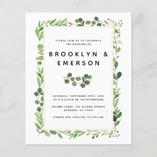 Lámina PRESUPUESTO Eucalyptus Invitación a la boda modern