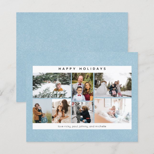 Lámina Presupuesto Felices Fiestas Nieve y Multi Foto (Anverso / Reverso)