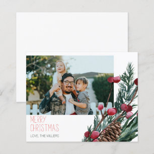 Lámina Presupuesto Feliz Navidad Bayas y Foto de Piña de 