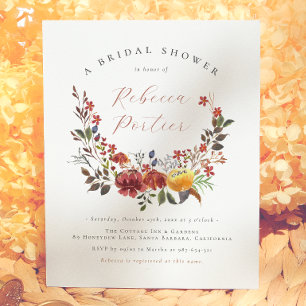 Lámina Presupuesto Flor Silvestre Boho Floral Otoño Despe