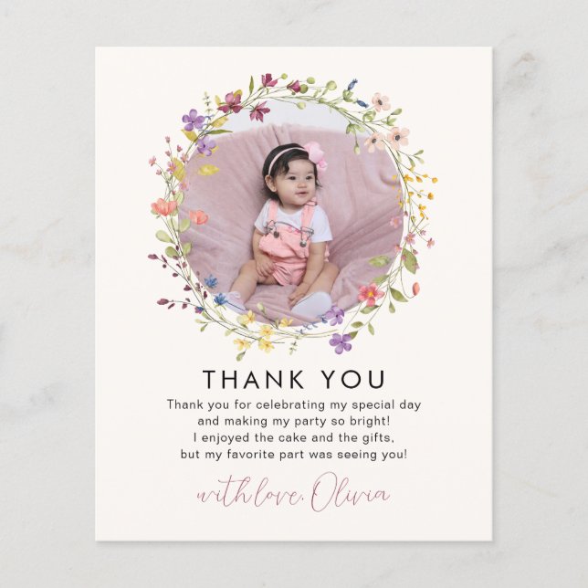 Lámina Presupuesto Flor silvestre botánica Primer Fiesta  (Anverso)