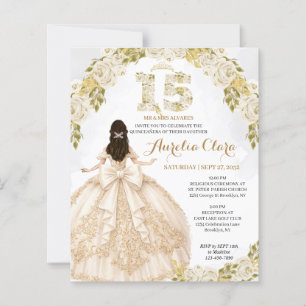 Lámina PRESUPUESTO Floral Marfil Princesa Coqueta Quincea
