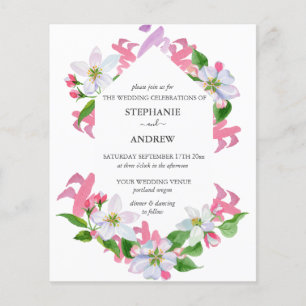 Lámina Presupuesto Floral Rosa Flor de Primavera Boda