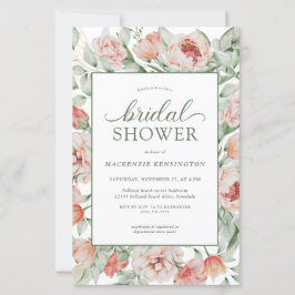 Lámina PRESUPUESTO Floral Rubor Sage Green Bridal Shower