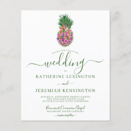 Lámina PRESUPUESTO Floral Tropical Hibiscus Pineapple Bod