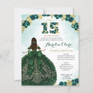 Lámina PRESUPUESTO Floral Verde Princesa Coquette Quincea
