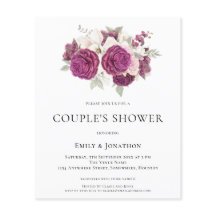 Presupuesto Florales Borgoña Parejas Invitación a