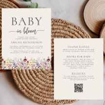 Presupuesto Flores Silvestres Beige Código QR Baby