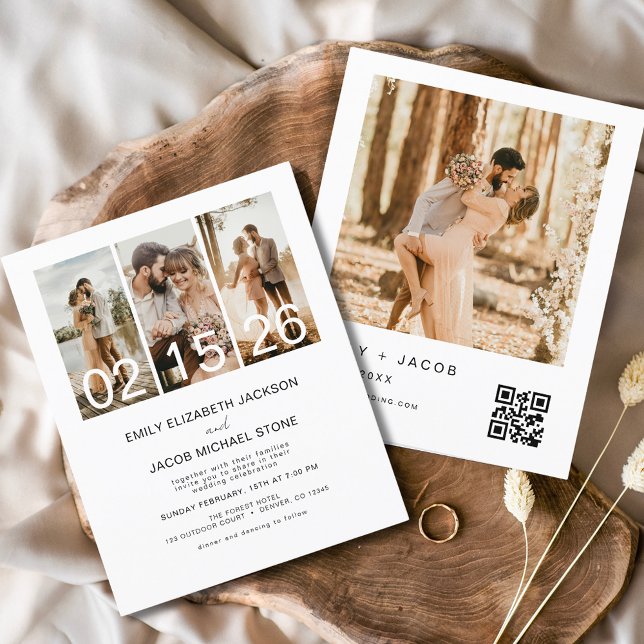 Lámina Presupuesto Foto Minimalista Código QR Invitación  (Subido por el creador)