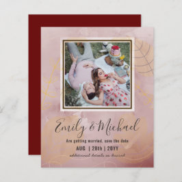 Lámina PRESUPUESTO FOTOGRAFÍA BODA GUARDAR FECHAS Boho Ab