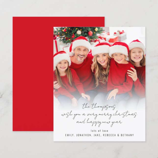 Lámina PRESUPUESTO Fotos modernas guión Feliz Navidad (Anverso / Reverso)