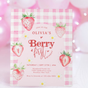 Lámina PRESUPUESTO Fruta de fresa Daisy Berry Primer cump