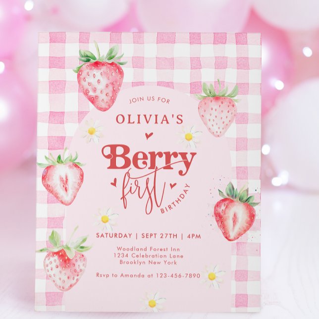 Lámina PRESUPUESTO Fruta de fresa Daisy Berry Primer cump (Subido por el creador)