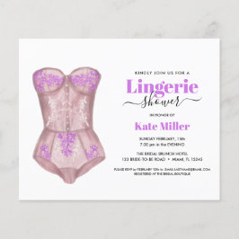Lámina PRESUPUESTO Fuchsia Bustier Lingerie Bridal SHOWER