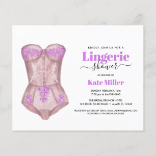 Lámina PRESUPUESTO Fuchsia Bustier Lingerie Bridal SHOWER