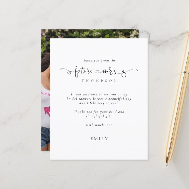 Lámina Presupuesto Futuro Señora Foto Desayuno de Despedi (Anverso/Reverso In Situ)