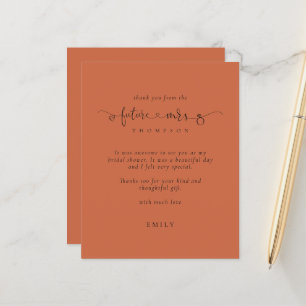 Lámina Presupuesto Futuro Sra. Bridal Shower Terracotta G