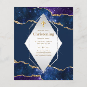 Lámina PRESUPUESTO Galaxy CHRISTENING Invita al bautizo