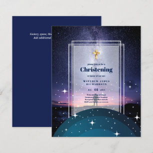 Lámina PRESUPUESTO Galaxy CHRISTENING Invita al bautizo