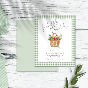 Lámina Presupuesto Gingham Fresh de la Ducha de las Novia