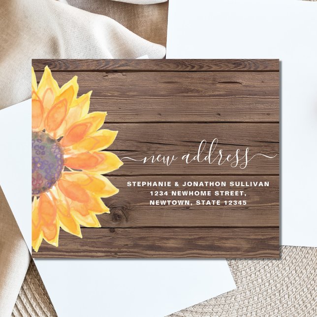 Lámina Presupuesto Girasol Nueva Dirección Barn Wood Card (Subido por el creador)