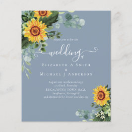 Lámina PRESUPUESTO Girasoles rusos Eucalyptus deja Boda