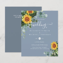 Lámina PRESUPUESTO Girasoles rusos Eucalyptus deja Boda