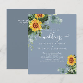 Lámina PRESUPUESTO Girasoles rusos Eucalyptus deja Boda