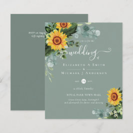 Lámina PRESUPUESTO Girasoles rusos Eucalyptus deja Boda