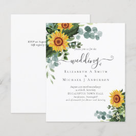 Lámina PRESUPUESTO Girasoles rusos Eucalyptus deja Boda